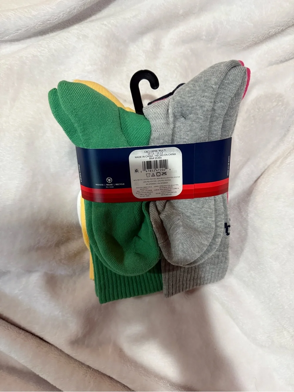 Chaps Men's Crew Socks - Multicolored with Multicolor Logo - Shoe size 10-12